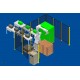RFA Robotpalletiser systeem RD080N voor 2 lijnen met handmatige afvoer beladen pallets