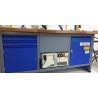 Workbench with built-in robot controller E91 and interface in cabinet